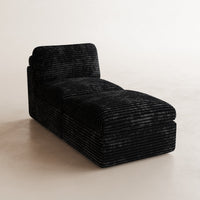 Piano-Black-/-Corduroy-Module-Seat-with-Ottoman