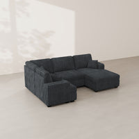 Shadow-Charcoal-/-Corduroy-4-Seat-U-Shaped-Right-Chaise-Sectional