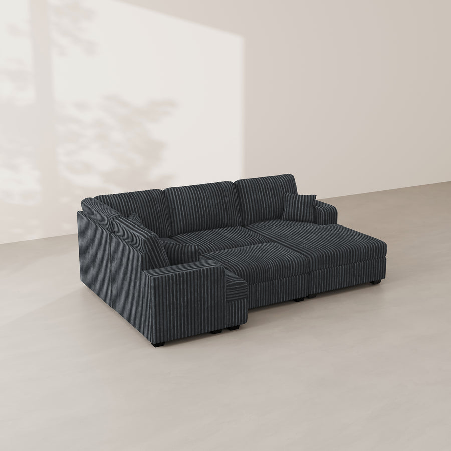 Shadow-Charcoal-/-Corduroy-5-Seat-Right-Chaise-Pit-Sectional