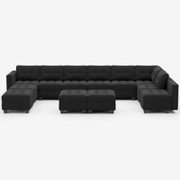 Ebony-Black-/-Velvet-12-Seat-U-Shaped-Sectional