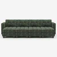 Moss-Green-/-Chenille-8-Seat-Open-Pit-Sectional