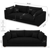 Obsidian-Black-/-Corduroy-Loveseat