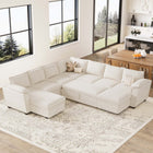 Belffin-U-Shaped-Modular-Sectional-Sofa-with-Ottoman-Cream-Fabric