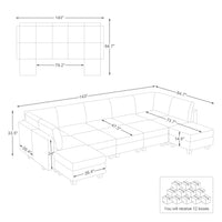 12-Seat-Open-U-Shaped-Sectional-dimension