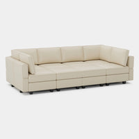 Shoji-White-/-Faux-Leather-8-Seat-Pit-Sectional