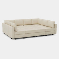 Shoji-White-/-Faux-Leather-12-Seat-Pit-Sectional