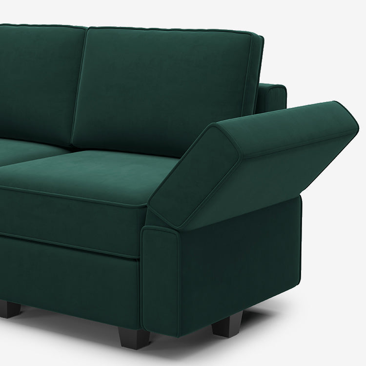 Belffin 5 Seats + 6 Sides Modular Velvet Sofa with Storage Seat