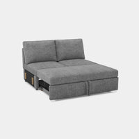 Silver-Grey-/-Chenille-Module-Pullout Loveseat