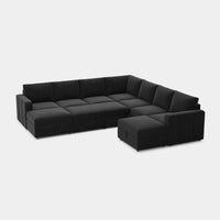 Ebony-Black-/-Velvet-9-Seat-U-Shaped-Pullout-Sectional