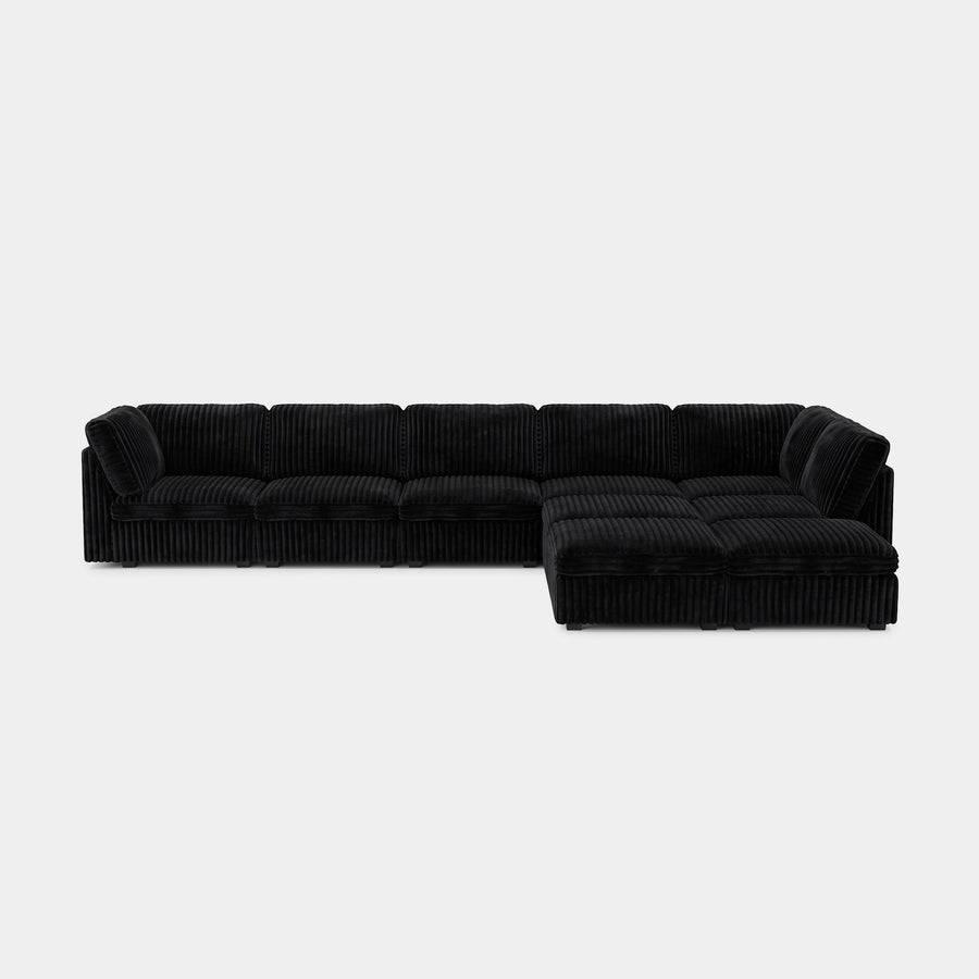 Onyx-Black-/-Corduroy-9-Seat-L-Shaped-Sectional