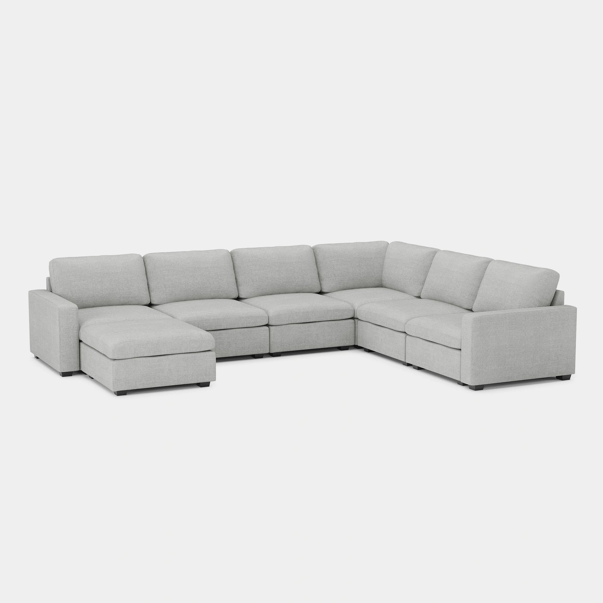 Cloud-Gray-/-Chenille-7-Seat-U-Shaped-Sectional