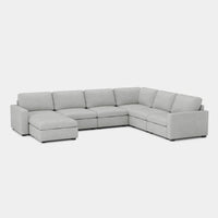 Cloud-Gray-/-Chenille-7-Seat-U-Shaped-Sectional