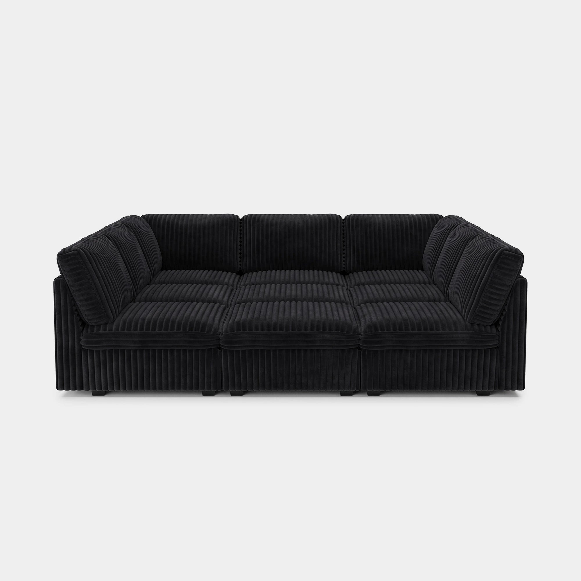 Obsidian-Black-/-Corduroy-9-Seat-Pit-Sectional