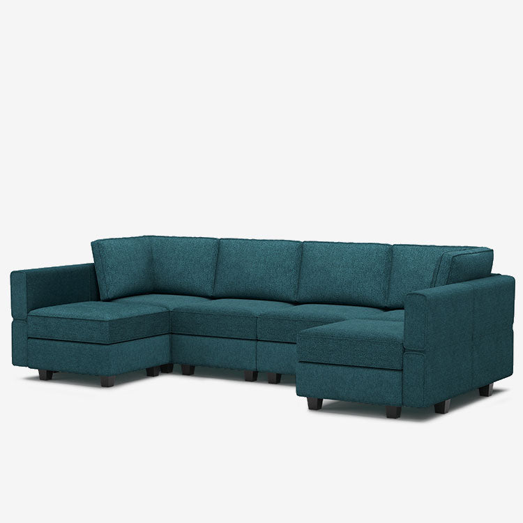 Belffin 6 Seats + 8 Sides  Modular Terry Sofa with Storage Seat