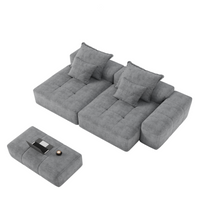 Cloud-Grey-/-Chenille-Loveseat
