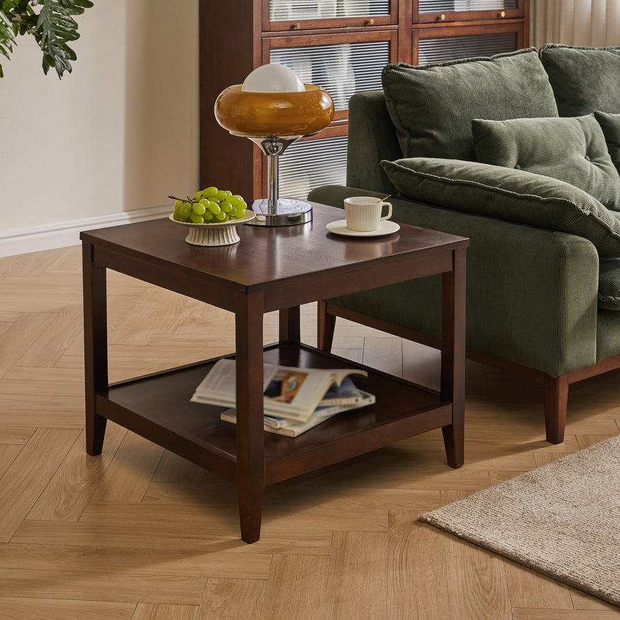 Belffin-olive-green-corduroy-modular-sofa-with-wooden-end-table-in-modern-living-room