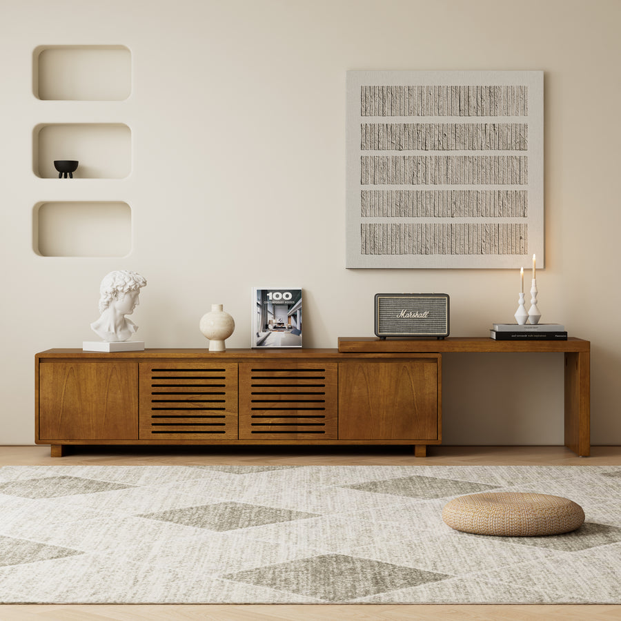 belffin-long-wooden-media-console-tv-stand-with-slatted-cabinet-doors