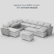 Sonnio Pull-out Sectional Sofa with Double-Layer Cushions
