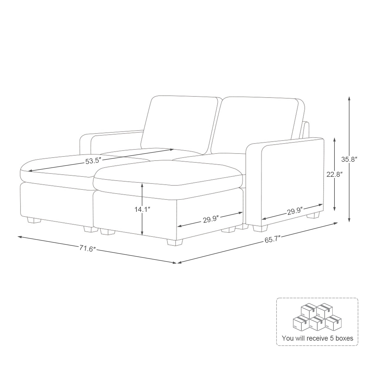 Thara Upgraded Oversized Sofa