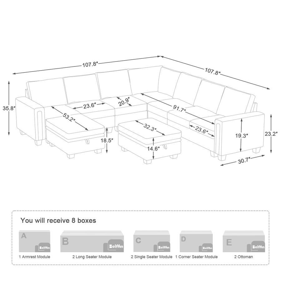 9-Seat-U-Shaped-Sectional-with-Return-dimension