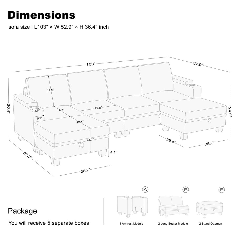 6-Seat-U-Shaped-Open-Sectional-dimension