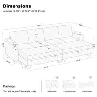 6-Seat-Pit-Sectional-with-Large-Ottoman-dimension