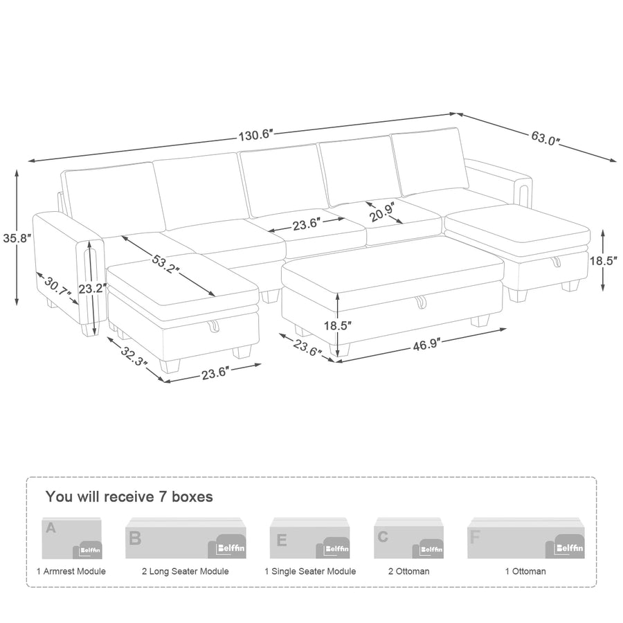 8-Seat-U-Shaped-Open-Sectional-dimension