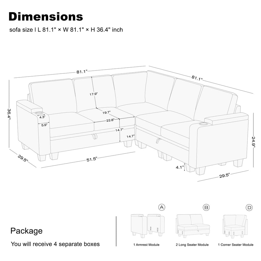 5-Seat-L-Shaped-Corner-Sectional-dimension