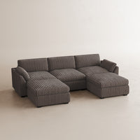 Mink-Brown-/-Corduroy-5-Seat-U-Shaped-Open-Sectional