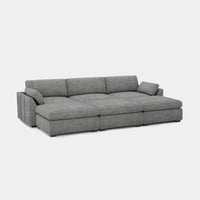Silver-Grey-/-Chenille-6-Seat-Open-Pit-Sectional