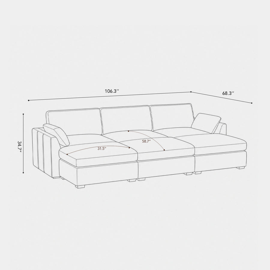 6-Seat-Open-Pit-Sectional-dimension