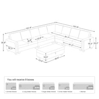 9-Seat-L-Shaped-Corner-Sectional-dimension