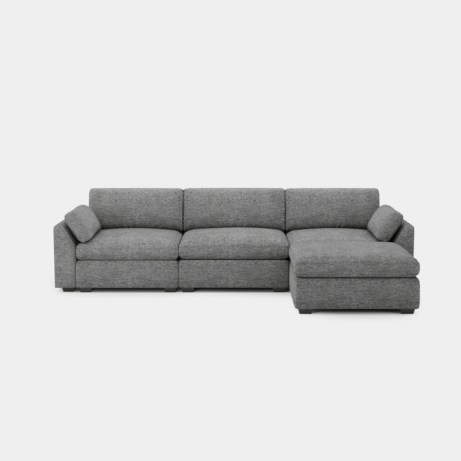 Silver-Grey-/-Chenille-4-Seat-L-Shaped-Sectional