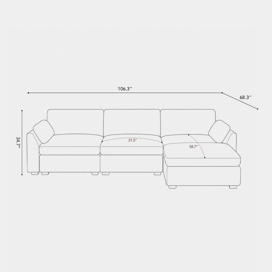 4-Seat-L-Shaped-Sectional-dimension