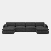 Graphite-Grey-/-Chenille-6-Seat-U-Shaped-Open-Sectional