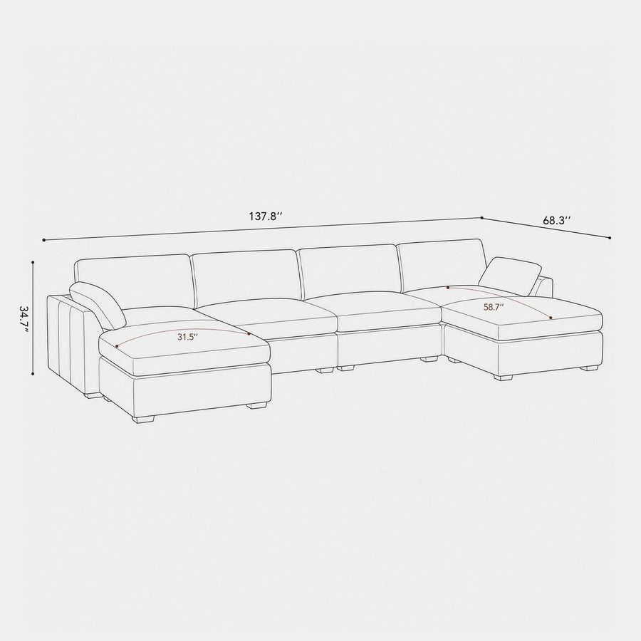 6-Seat-U-Shaped-Open-Sectional-dimension