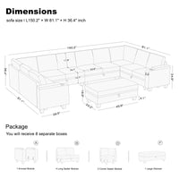 11-Seat-U-Shaped-Sectional-dimension