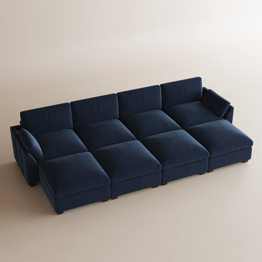 Navy-Blue-/-Velvet-8-Seat-Open-Pit-Sectional