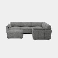 Silver-Grey-/-Chenille-6-Seat-U-Shaped-Sectional-with-Return