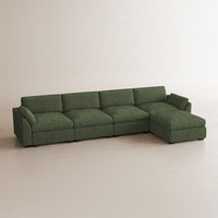 Olivewood-Green-/-Corduroy-5-Seat-L-Shaped-Sectional