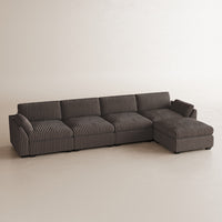 Mink-Brown-/-Corduroy-5-Seat-L-Shaped-Sectional