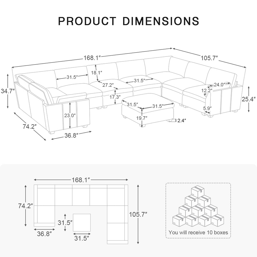 9-Seat-U-Shaped-Sectional-with-Ottoman-dimension