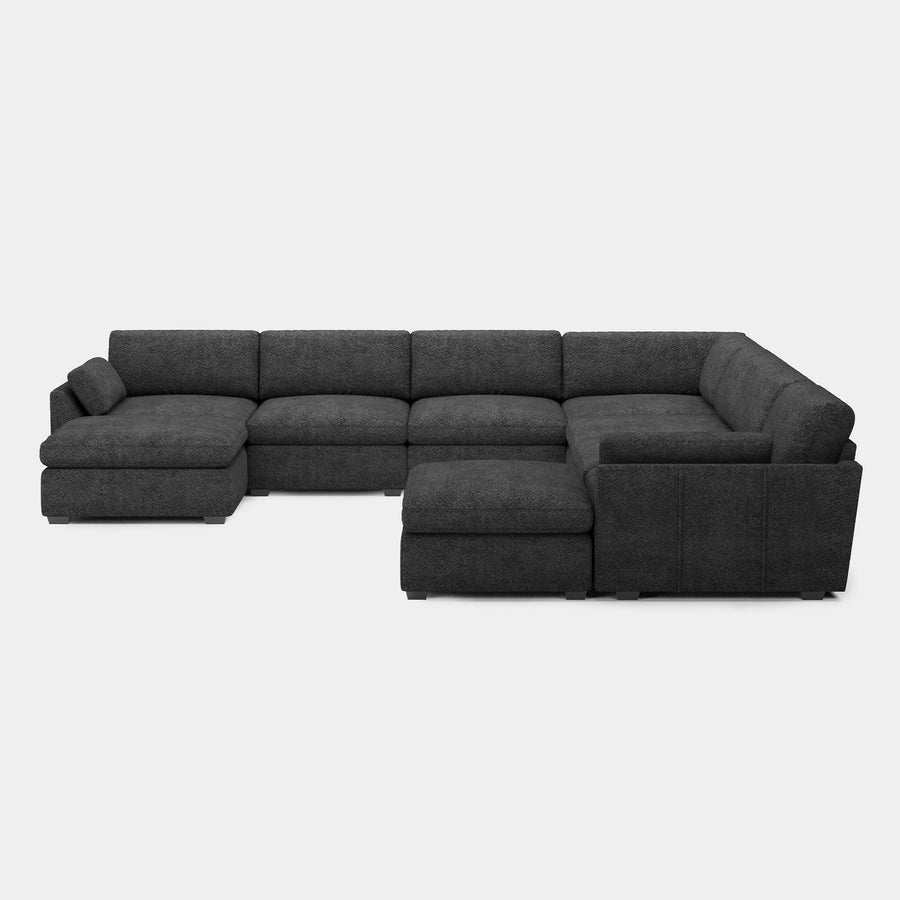 Graphite-Grey-/-Chenille-8-Seat-U-Shaped-Sectional-with-Return