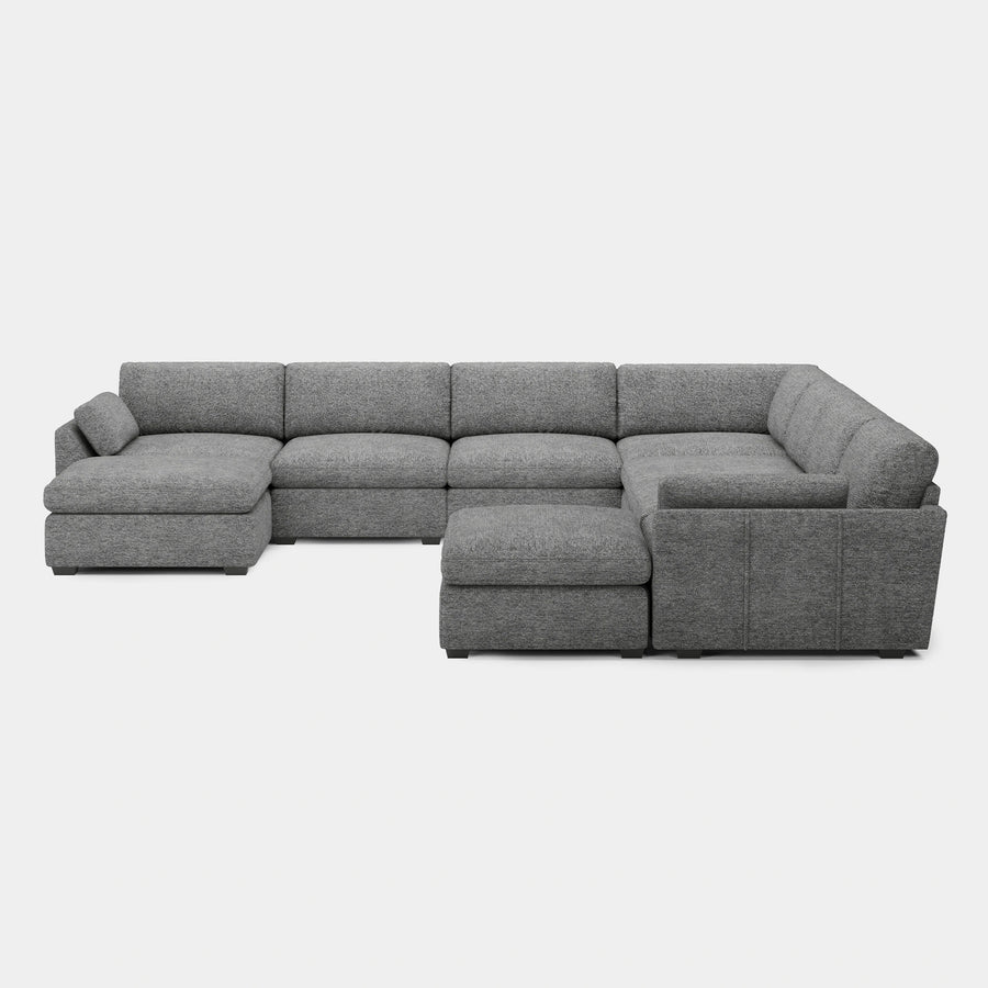 Silver-Grey-/-Chenille-8-Seat-U-Shaped-Sectional-with-Return