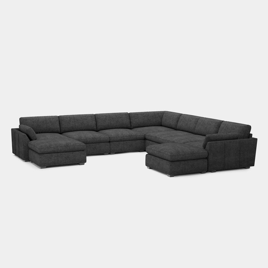Graphite-Grey-/-Chenille-8-Seat-U-Shaped-Sectional-with-Return