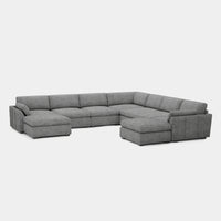 Silver-Grey-/-Chenille-8-Seat-U-Shaped-Sectional-with-Return