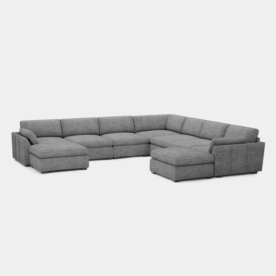 Silver-Grey-/-Chenille-8-Seat-U-Shaped-Sectional-with-Return