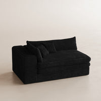 Piano-Black-/-Corduroy-Module-Left-Wide-Seat