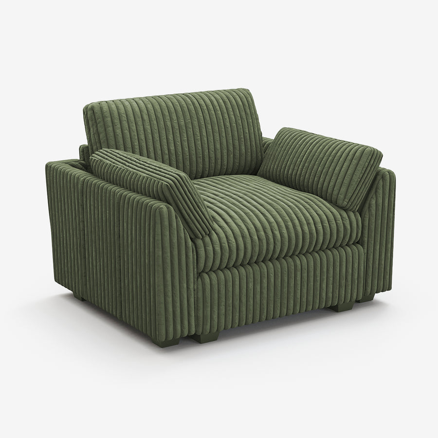 Olivewood-Green-/-Corduroy-Armchair