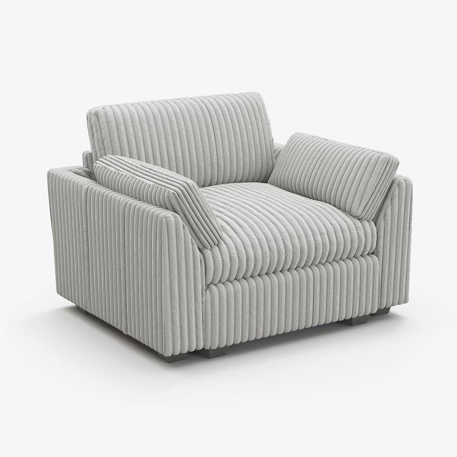 Cloud-Gray-/-Corduroy-Armchair